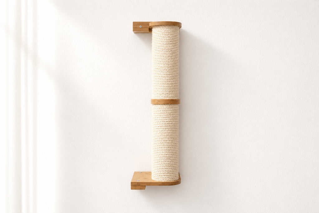 Wall-Mounted Cat Climbing Pole, 2-Tier