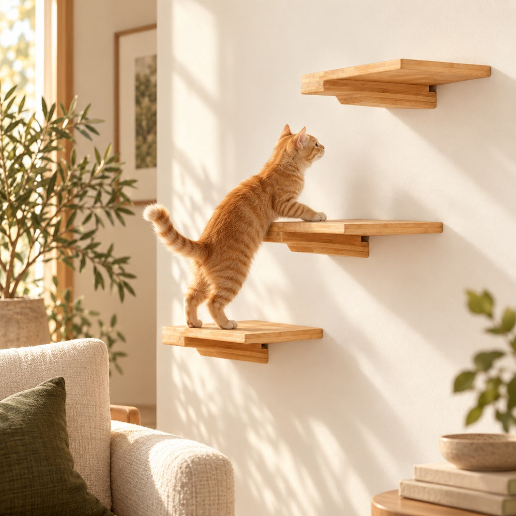 Wall-Mounted Cat Climbing Shelf