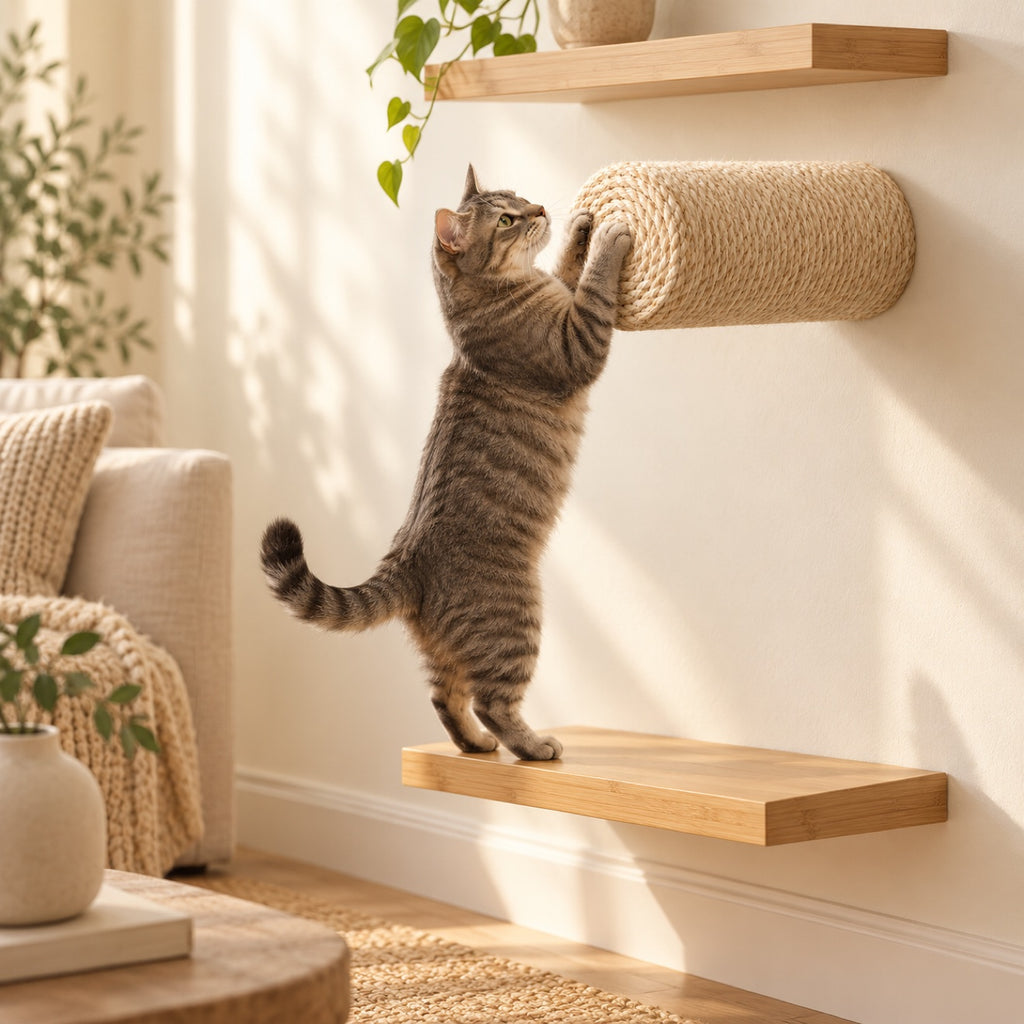 Floating Sisal Scratching Post Step